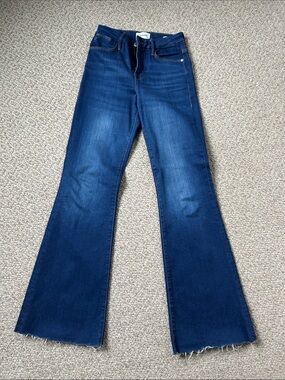 Frame Denim Dark Blue Wide Leg Jeans